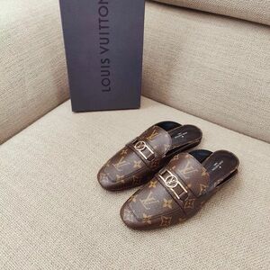Louis Vuitton Brown Monogram Slippers